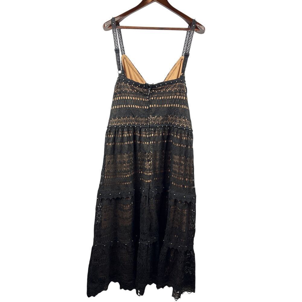 Women’s City Chic XXL Black Lace Sleeveless Maxi Dress w/ Gold Hardware - Picture 3 of 5